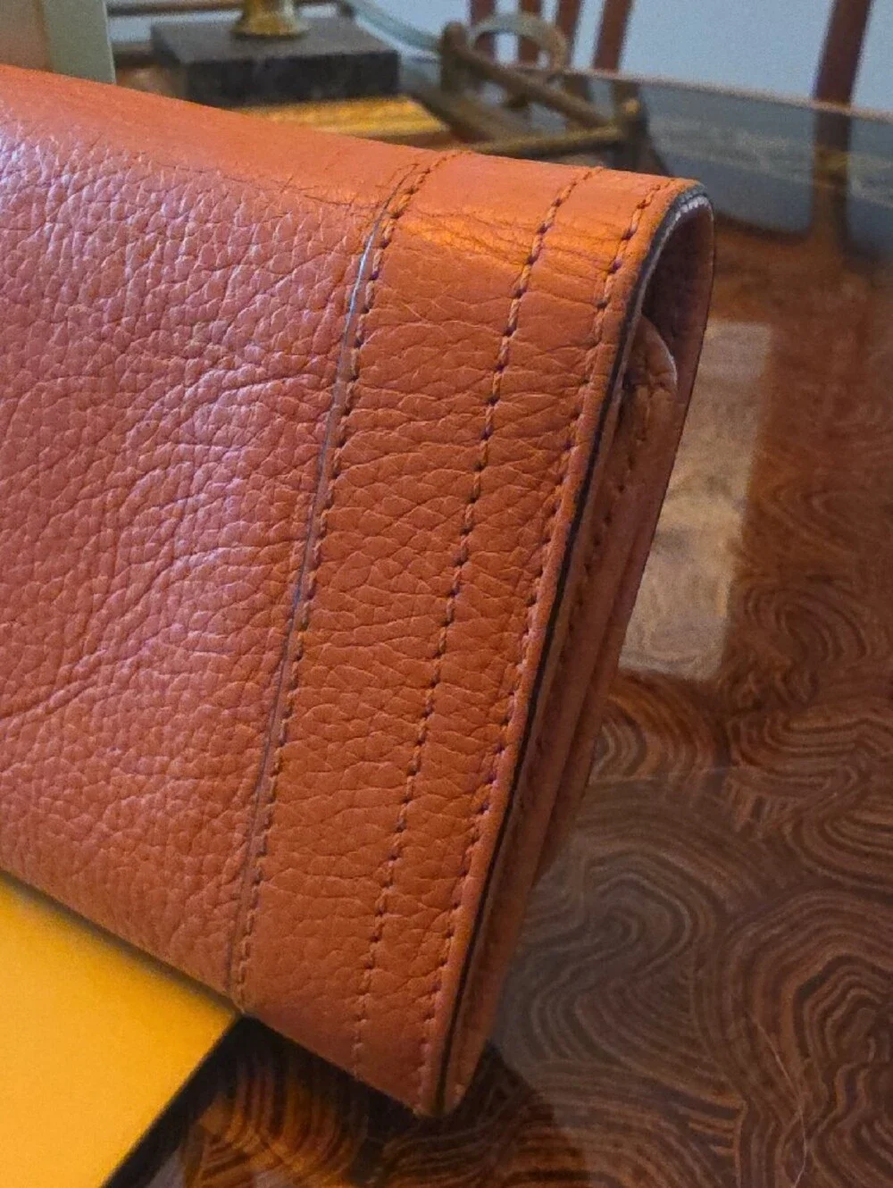 Chloe Paraty Terracota Vintage Continental LONG Wallet CLUTCH